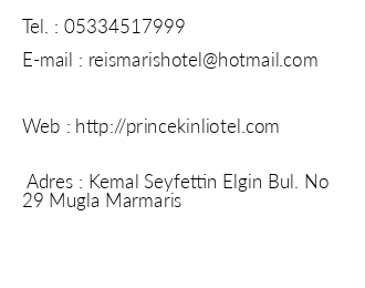 Reis Maris Hotel iletiim bilgileri